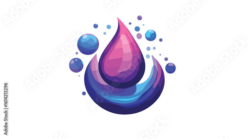 Water tap vector icon with drop