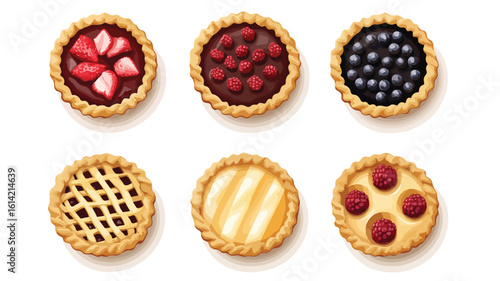 Transparent Pie Element Set on Top View