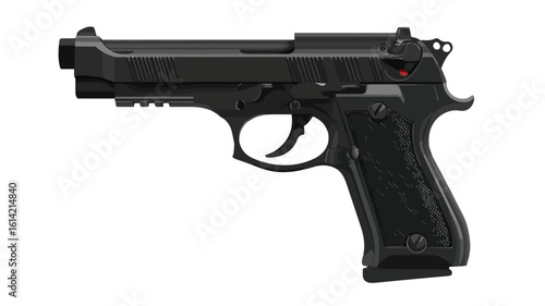 Professional Black Toy Handgun Silhouette