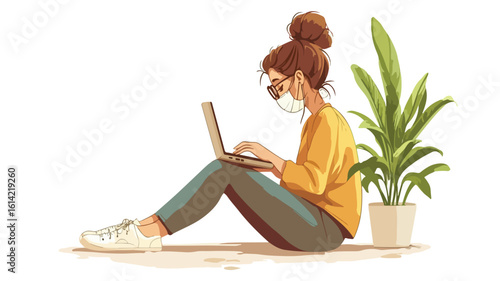 Professional Woman Working on Laptop