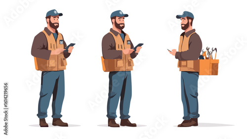 Mechanic Supervisor Character Vector Repairman