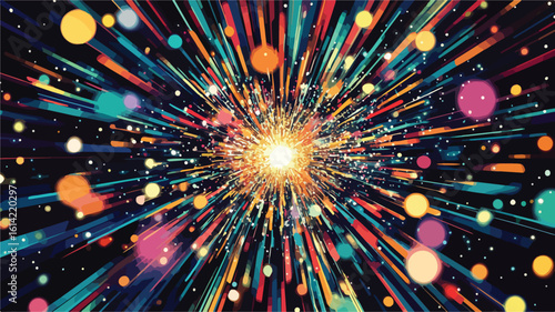 Vibrant Night Sky Fireworks Display
