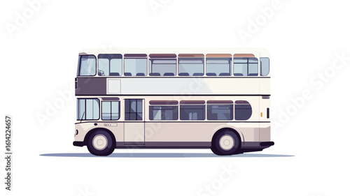 Double Decker Coach Bus Transportation Vehicle