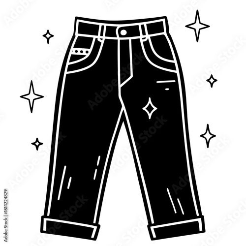Distressed Denim Jeans Vector