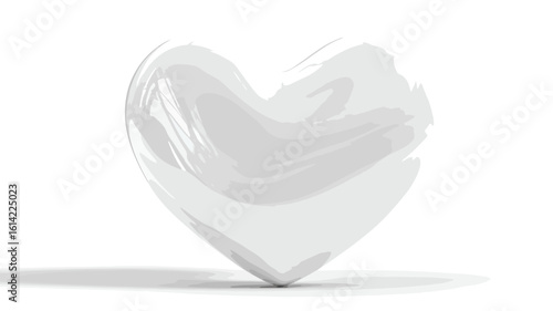 Heart Cream Smooth Porcelain Texture Image