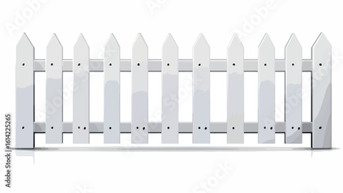 Outdoor white picket wooden fence background