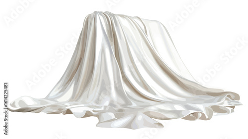 Elegant White Silk fabric Background