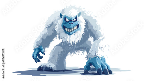 Friendly Yeti Cartoon Monster Vector Illustration