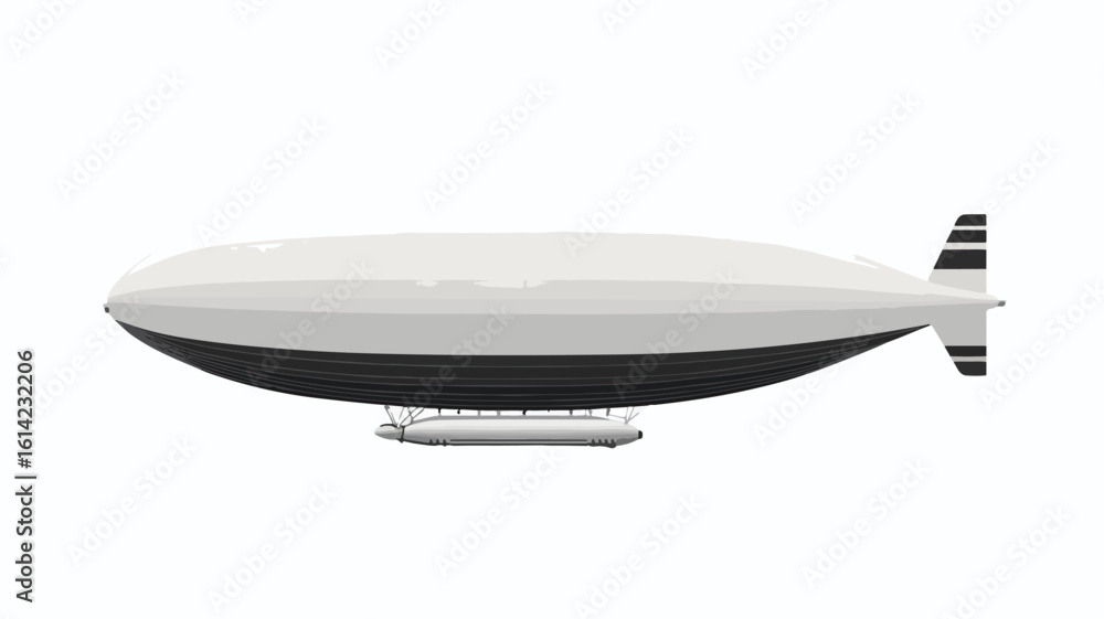 Fototapeta premium Transparent Zeppelin Airship Wide Angle Design