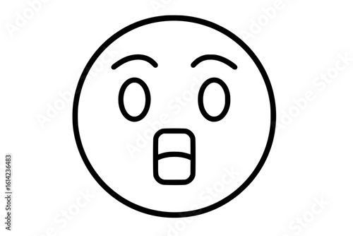 Surprised black Emoji Icon
