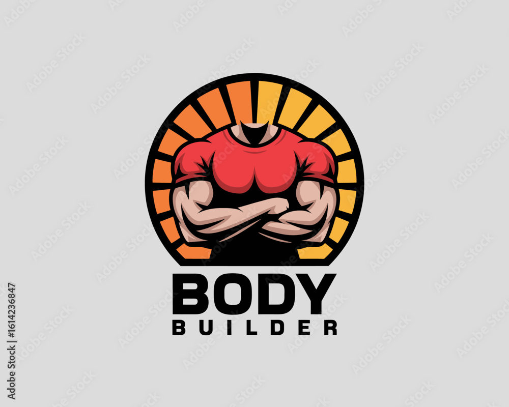 This strong logo showcases a muscular figure, embodying strength and fitness. Ideal for gyms and brands promoting health and bodybuilding lifestyle. This strong logo showcases a muscular figure, embodying strength and fitness. Ideal for gyms and brands promoting health and bodybuilding lifestyle.