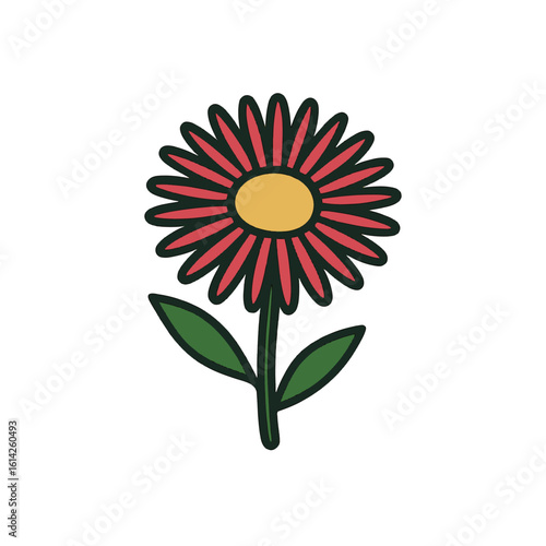 flower Aster illustration vector on white background
Vector illustration on white background flowers