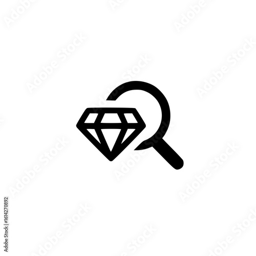 Symbolic black icon of diamond with sickle representing wealth, labor, value, and economic themes