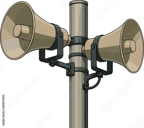 町内アナウンスのスピーカーのイラスト