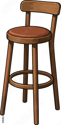 高い椅子のイラスト