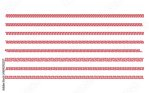 Chinese border Vector illustration design template v.2
