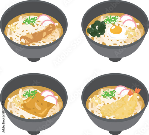 うどんのイラスト　セット
