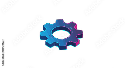 Social network icon isometric gear icon vector illustration for settings mechanism and engineering concept design 3d art vector