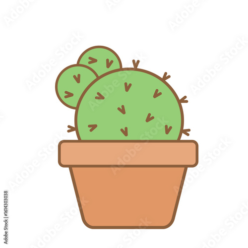 Collection of cute cactus vector illustrations in soft pastel tones and clean modern shapes, perfect for stationery, digital scrapbooking, and nursery art