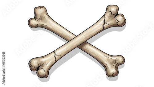 Crossed bones illustration for concept design elements and halloween decoration scary halloween