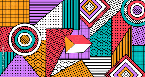 Flat design geometric pattern classis abstract template