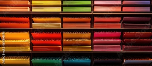 Vibrant Rainbow of Organized Files, A Spectrum of Colors on Display