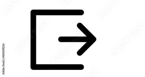 Interface icon exit icon vector illustration for sign out and leave application symbol and logout interface element design vector
