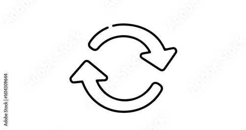 Interface icon refresh icon reload symbol simple vector illustration update arrow sign synchronization graphic design element vector