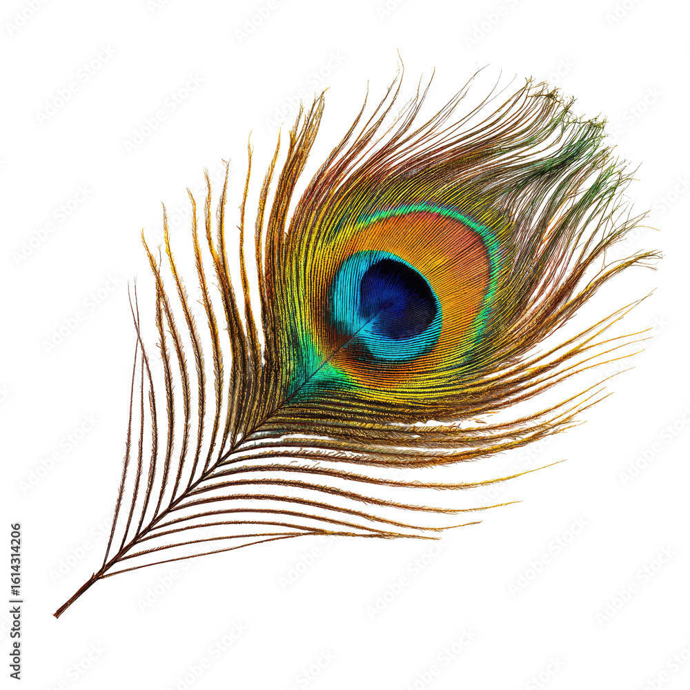 Obraz premium Vibrant peacock feather