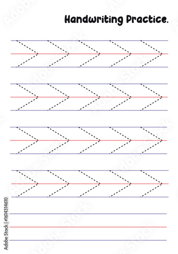 Handwriting Practice Sheets for Kids – Prewriting Tracing Lines, Curves, Patterns, Spirals, Triangles, Square's, zigzag, hexagonal , circles, opals, etc. for Fine Motor Skills Development.