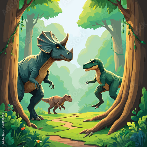 Triceratops had three horns.eps