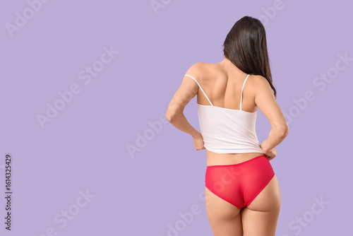 Pretty young woman in under...