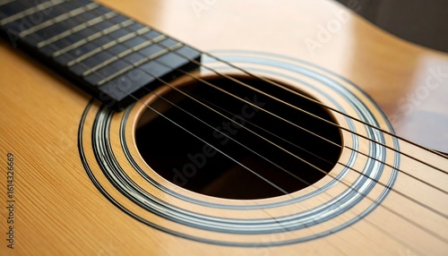 Close-up acoustic guitar soundhole (4)