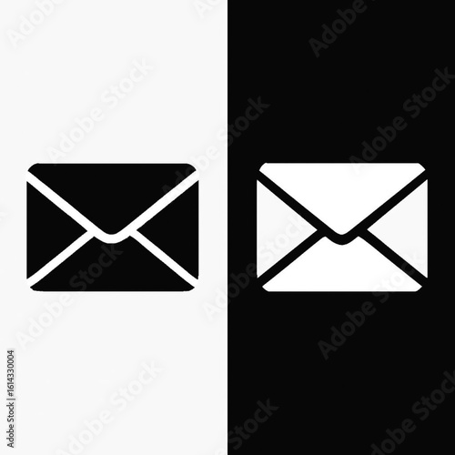 Line Tracing Worksheet - Solid Envelope Shape Black and White Contrast for Kids
