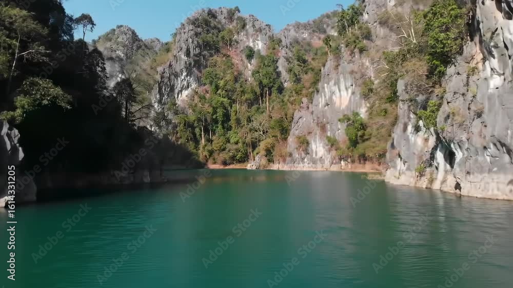 Rocky shores of a tranquil lake Rocky shores of a tranquil lake