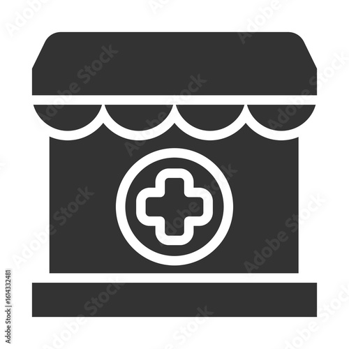Pharmacy Icon Glyph Style. Vector Illustration Design
