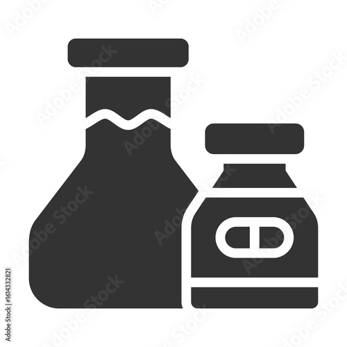 Pharmaceutical Icon Glyph Style. Vector Illustration Design