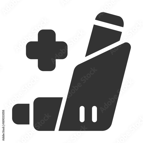 Inhaler Icon Glyph Style. Vector Illustration Design