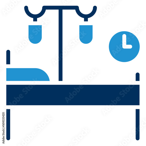 Hospital Care Blue Color Icon