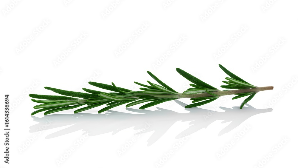 Fototapeta premium Harvesting rosemary a culinary staple kitchen herb fresh close-up culinary delight