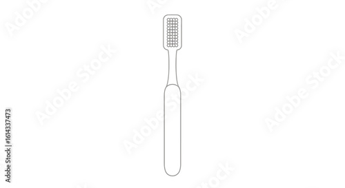 Minimalist toothbrush line drawing for personal hygiene and dental care products advertisement usage