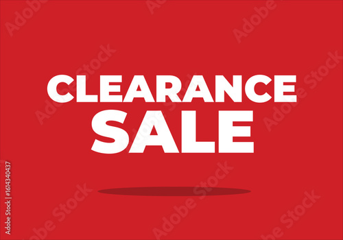 Bold "CLEARANCE SALE" Banner – Editable Vector for Final Discounts and Promotions