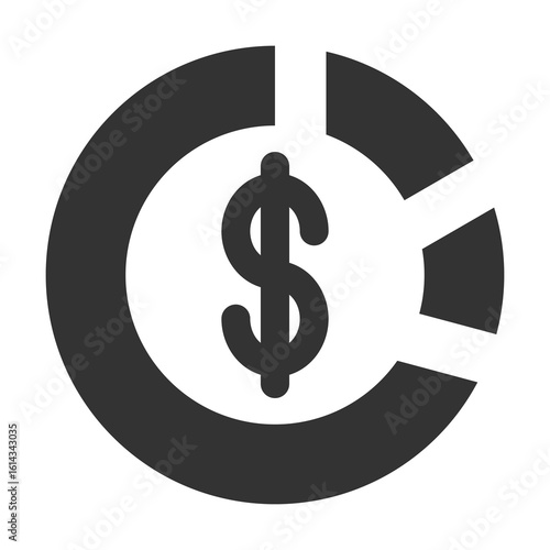 Diagram Icon Glyph Style. Vector Illustration Design