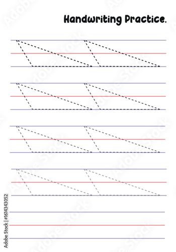 Handwriting Practice Sheets for Kids – Prewriting Tracing Lines, Curves, Patterns, Spirals, Triangles, Square's, zigzag, hexagonal , circles, opals, etc. for Fine Motor Skills Development.