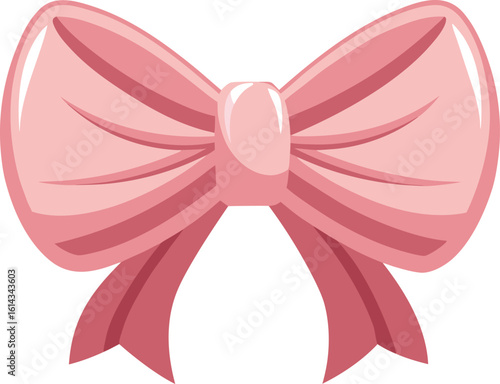 Elegant pink bow vector illustration