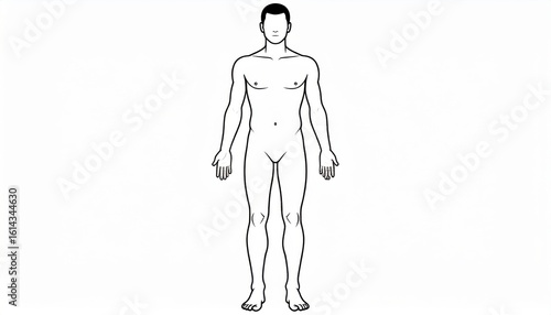 Human anatomy illustration for medical study and anatomical guides project