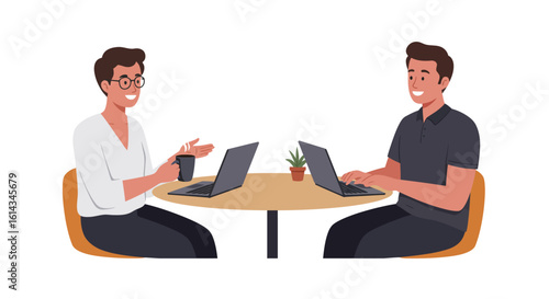 Business Partners Collaborating at a Table