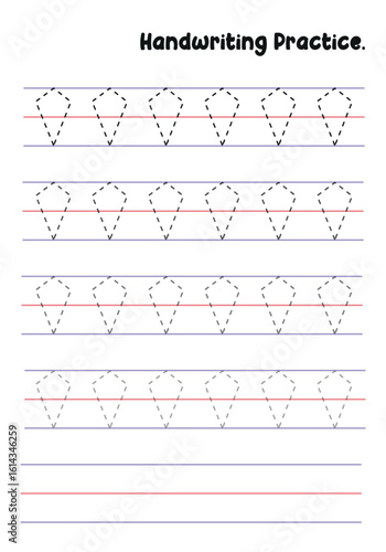 Handwriting Practice Sheets for Kids – Prewriting Tracing Lines, Curves, Patterns, Spirals, Triangles, Square's, zigzag, hexagonal , circles, opals, etc. for Fine Motor Skills Development.