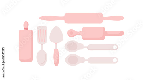 vector set of cosmetic brushes