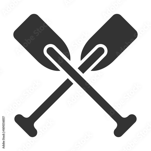 Paddle Icon Glyph Style. Vector Illustration Design